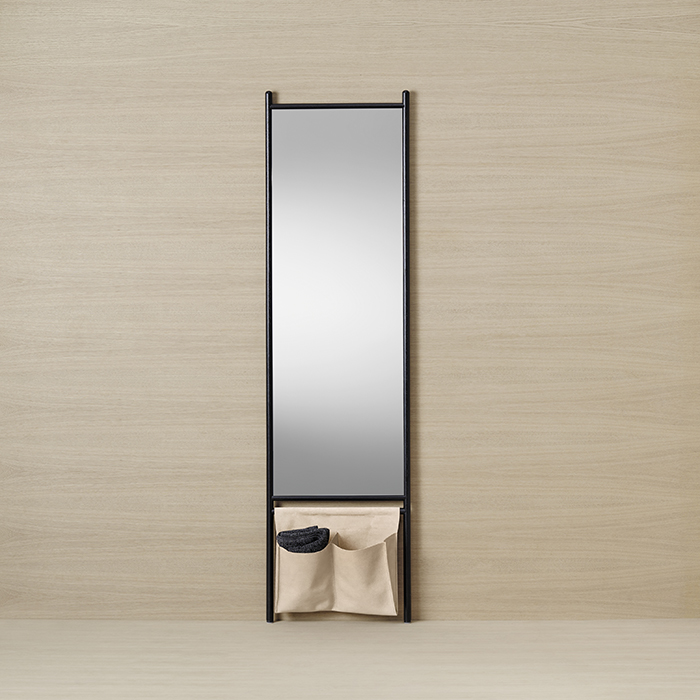 Зеркало напольное Burgbad Mya 530х1950 мм, 1 кожаная подвесная сумка, дуб черный (SFKI053 F3192) - Фото 1